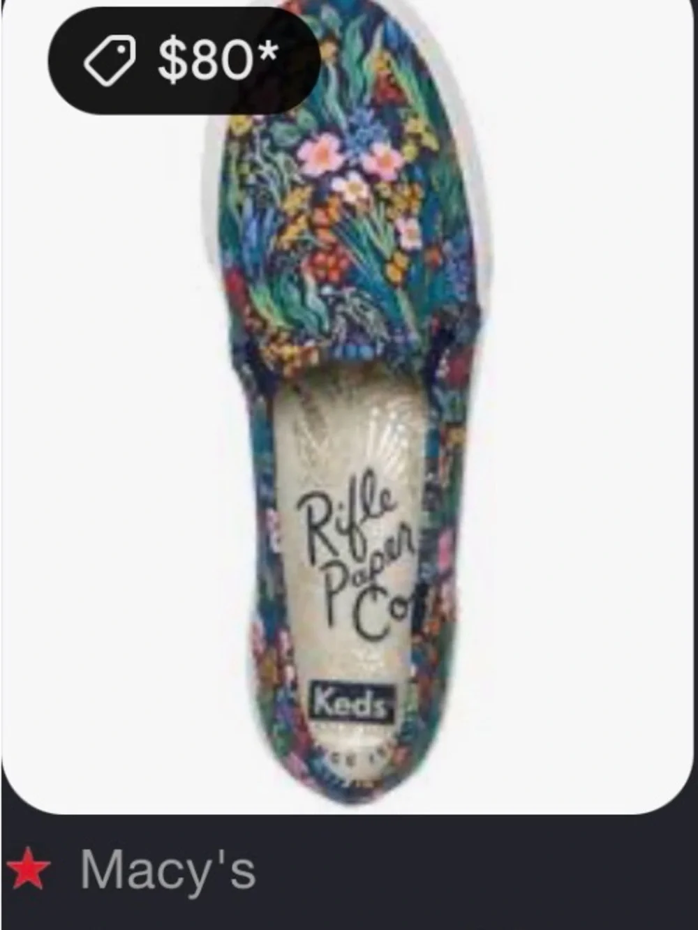 Keds x Rifle Paper Co Slip-On Sneakers - Floral - Picture 6 of 7